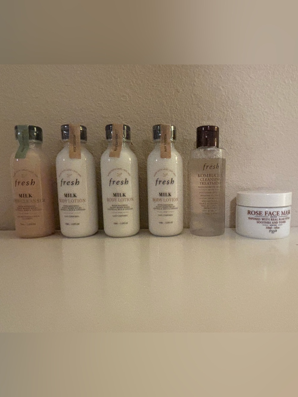 Bundle of Fresh Milk Body Lotion x 3 Cleanser Kombucha Rose Mask *Brand New